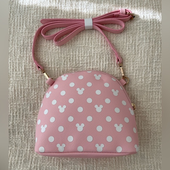 NWOT PINK DISNEY MICKEY POLA DOT PURSE - Picture 3 of 5